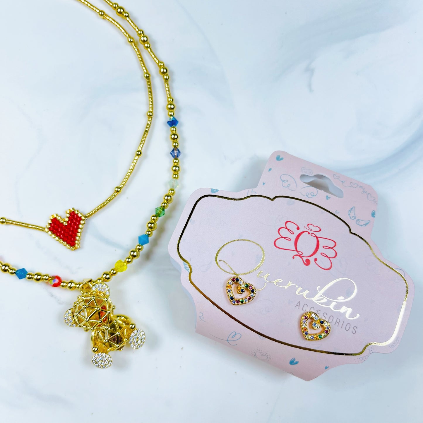 Collar Oso Corazón