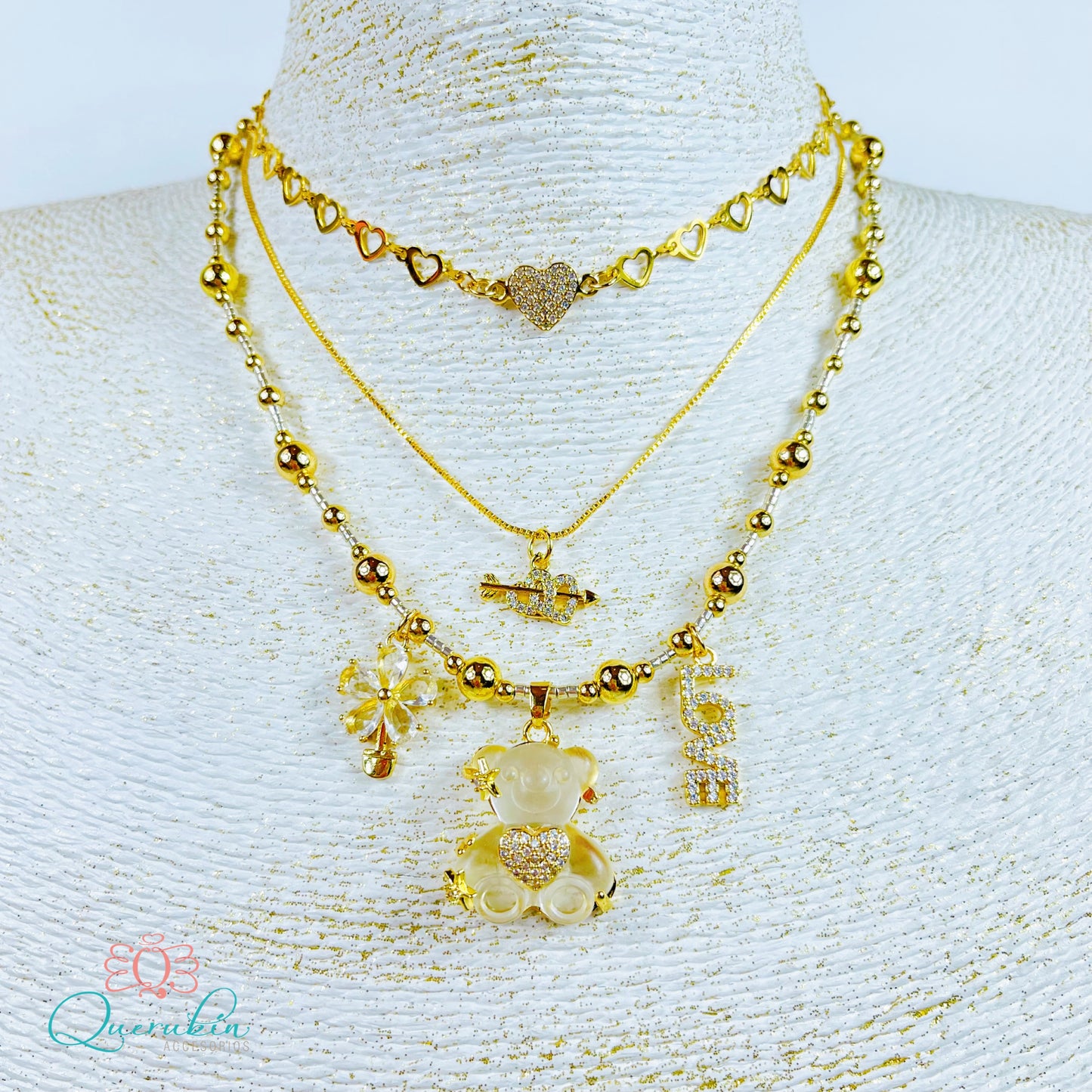 Collar Oso Flor