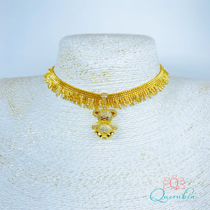 Choker Oso Candy Dorado