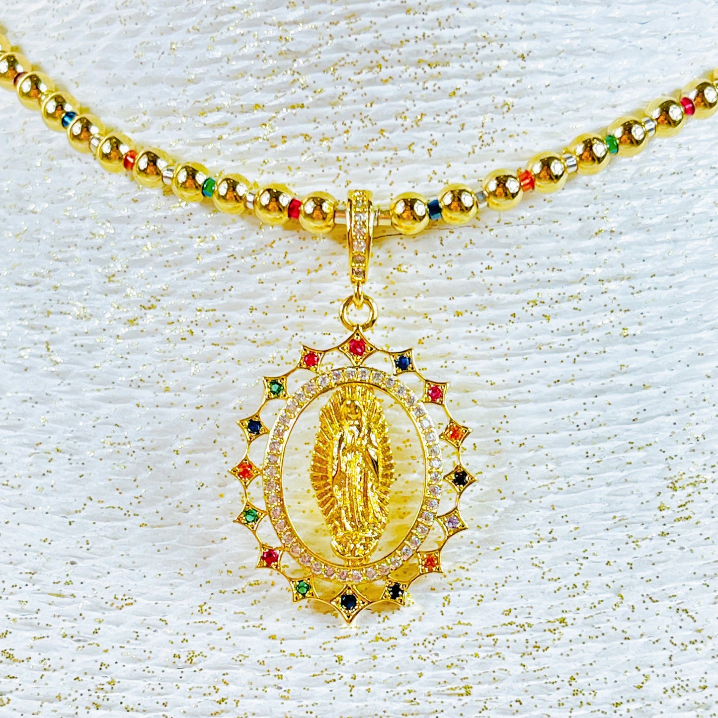 Choker Virgen Guadalupe Colores