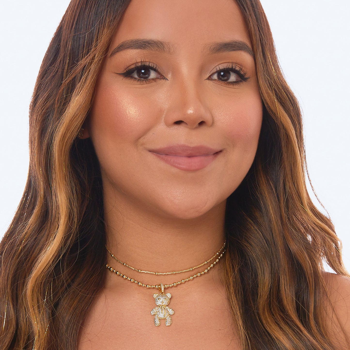 Choker Oso Corbata Dorado